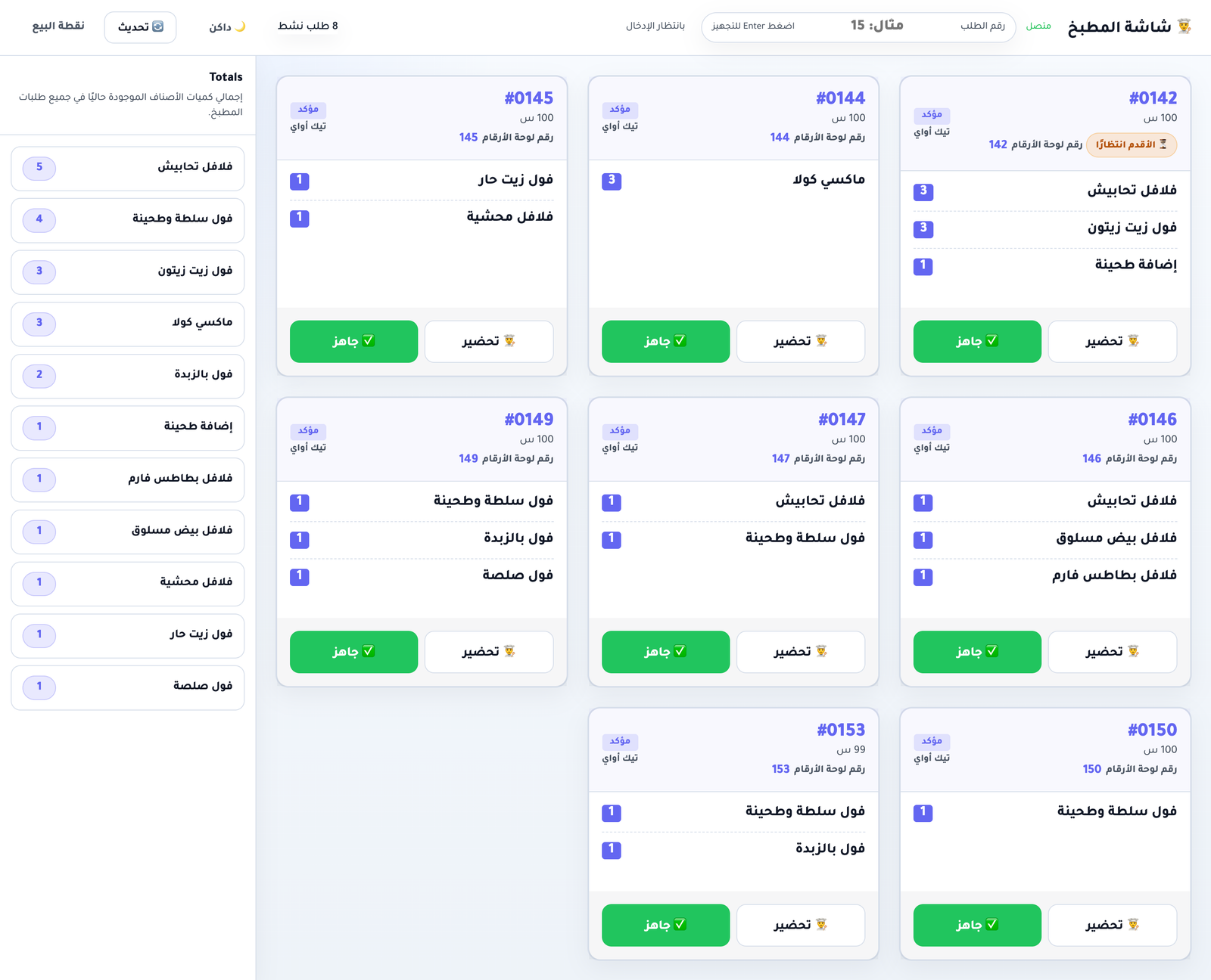 شاشة المطبخ